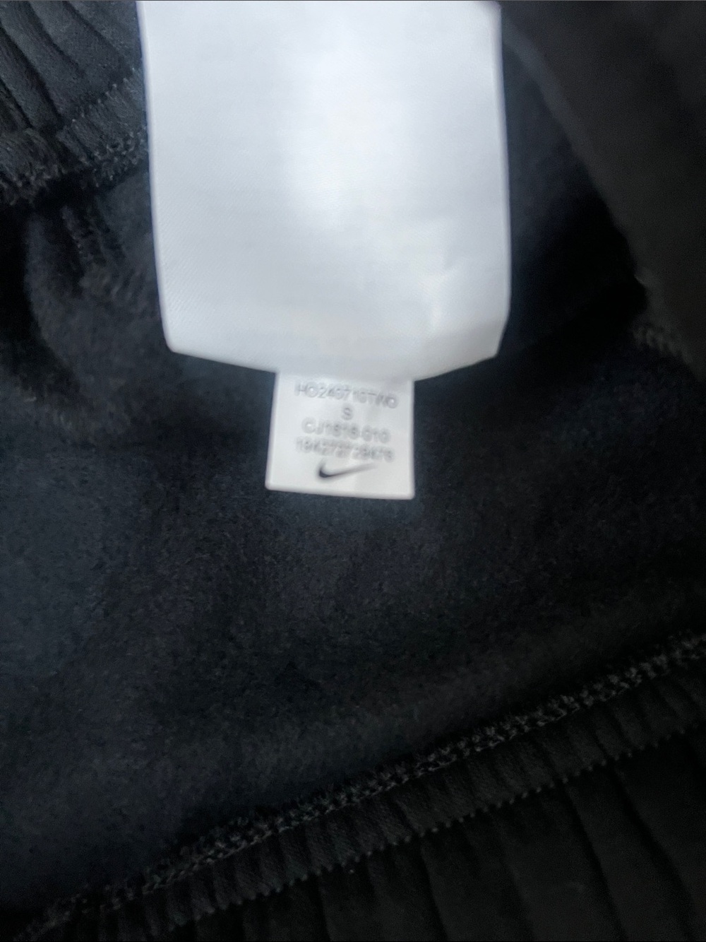 NWT NEW Nike Club Men’s Training Joggers Jogger Sweatpants Black with Swoosh | S - Picture 6 of 6